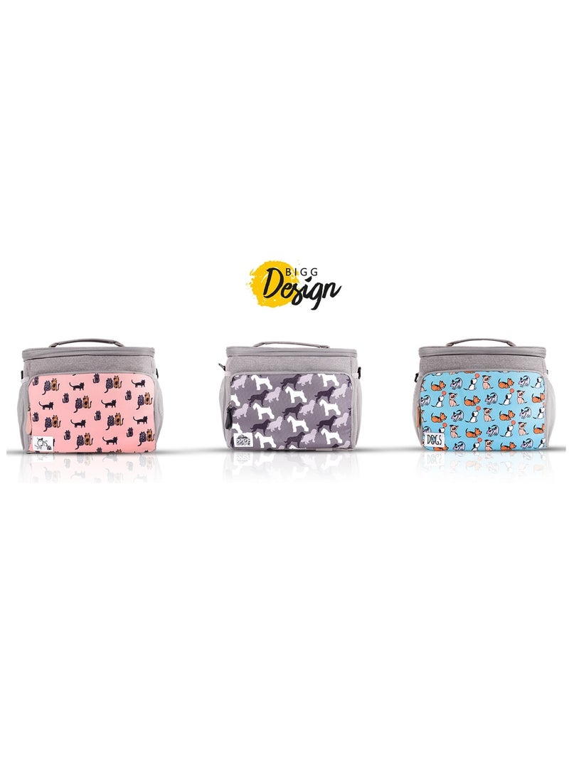 Biggdesign - Biggdesign Dogs Waterproof and Leakproof Heat Insulated Lunch Bag, Turquoise - Image 1
