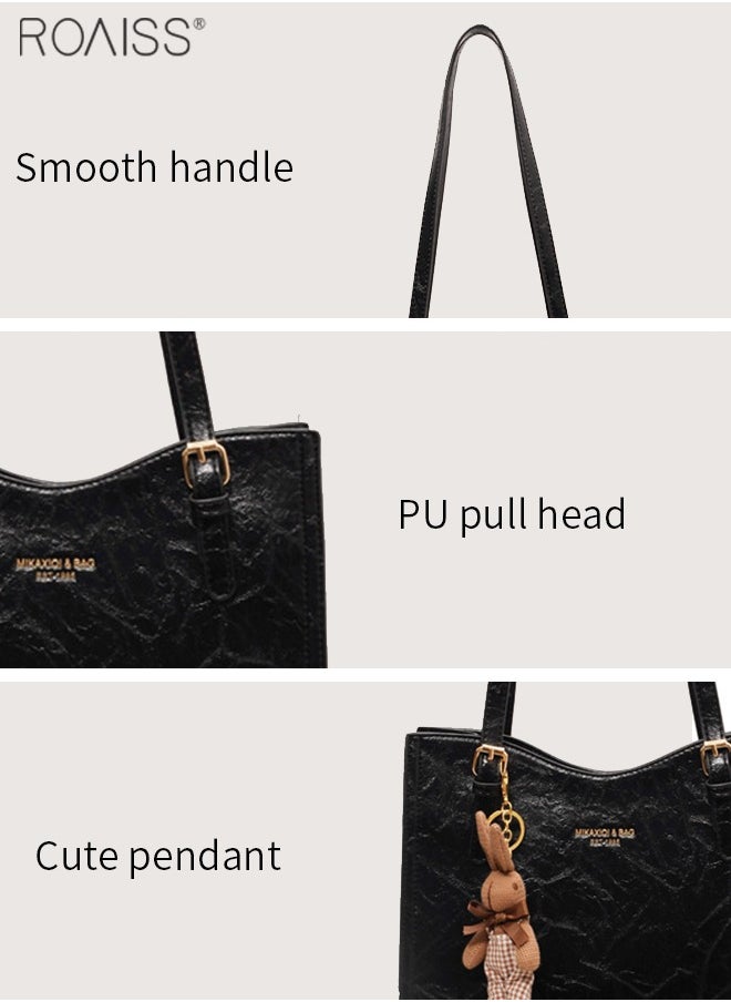 Women's Large Capacity Pu Pitot Bag With Pendant Fashion Versatile Daily Shoulder Bag Zipper Closure Design For Adjustable Underarm Bag - pzsku/Z76172601AD87E1F30B1AZ/45/_/1715073245/4a56b483-ce2d-4ea4-9cb6-c5138a5279c7