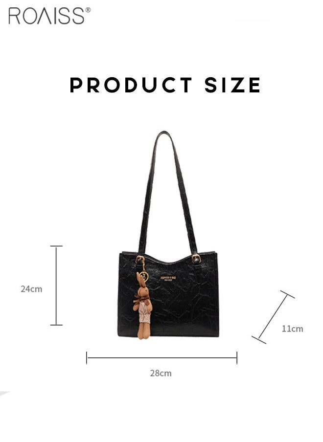 Women's Large Capacity Pu Pitot Bag With Pendant Fashion Versatile Daily Shoulder Bag Zipper Closure Design For Adjustable Underarm Bag - pzsku/Z76172601AD87E1F30B1AZ/45/_/1715073278/3caec9fe-ebbc-4827-9643-87bcea66b717