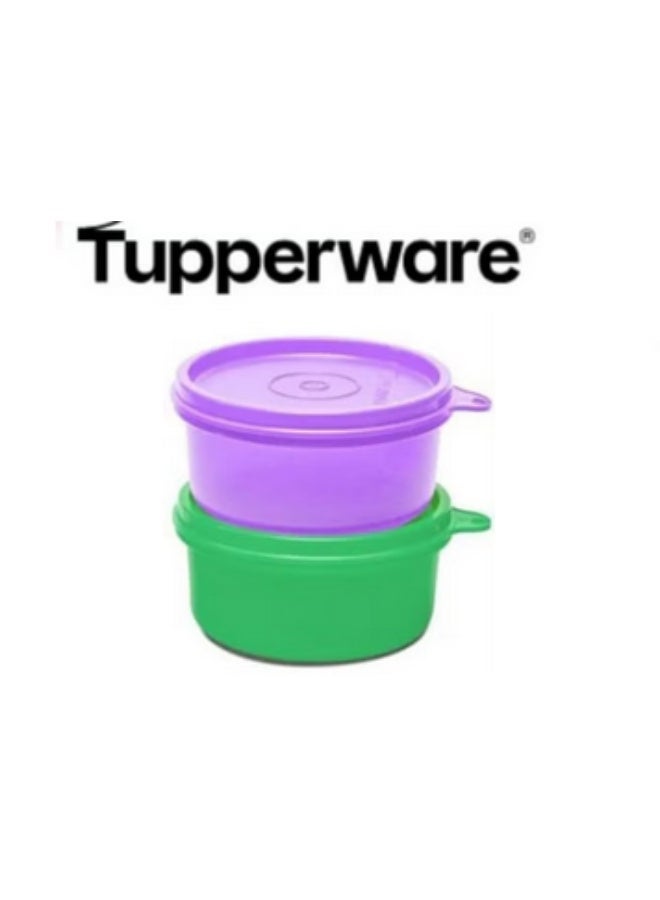 Tupperware Original Spill Proof Air tight Tropical Round Stax Storage Lunch food Container bowl/Box/Jar 230ml set of 4 pc - Image Colors - Image 5