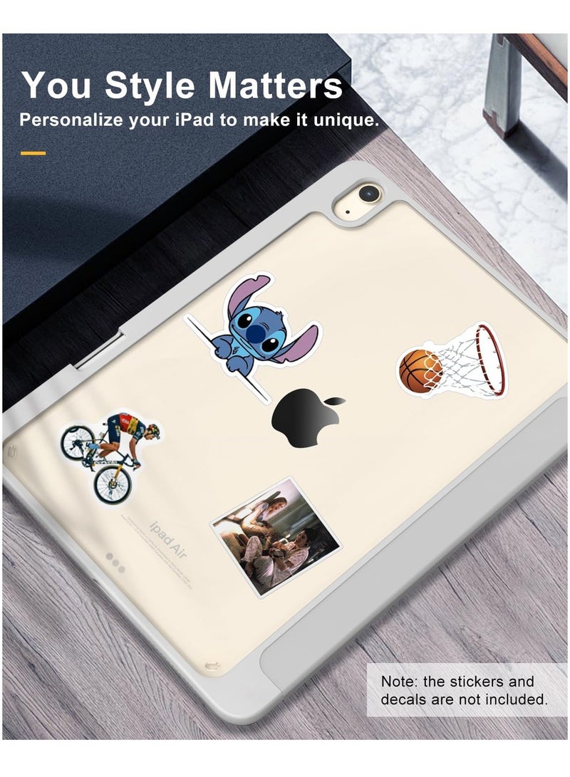 دوسالا جراب 2 في 1 لجهاز iPad Air 11 بوصة (M3/M2-2025/2024) مع حامل قلم، جراب iPad Air من الجيل الخامس/الرابع (2022/2020) 10.9 بوصة، غطاء واقٍ رفيع بظهر شفاف، خاصية الإيقاظ/السكون التلقائي مع زجاج مقسّى - Image 4