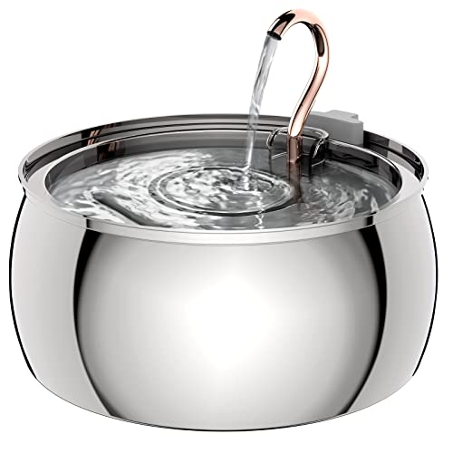 tomxcute 135oz/4.0L Large Capacity Cat Water Fountain - Elegant Swan Copper Spout Design Cat Fountain for Drinking - Ultra Quiet Kitty Drinking Fountain - Comes with 3 Replacement Filters - Image 1