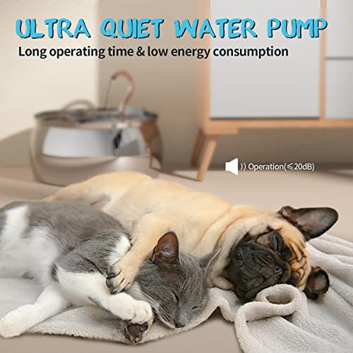 tomxcute 135oz/4.0L Large Capacity Cat Water Fountain - Elegant Swan Copper Spout Design Cat Fountain for Drinking - Ultra Quiet Kitty Drinking Fountain - Comes with 3 Replacement Filters - Image 4