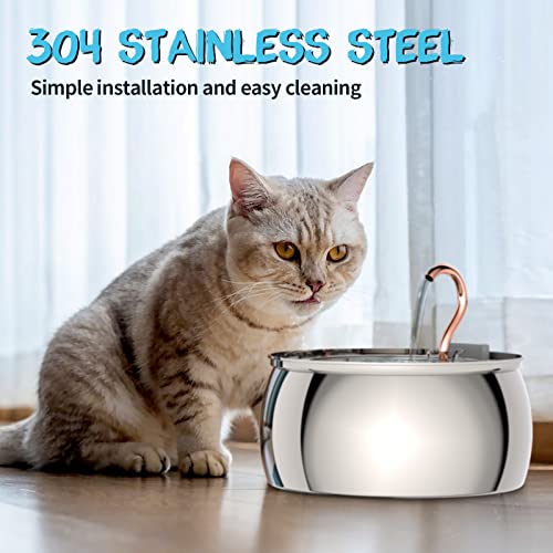 tomxcute 135oz/4.0L Large Capacity Cat Water Fountain - Elegant Swan Copper Spout Design Cat Fountain for Drinking - Ultra Quiet Kitty Drinking Fountain - Comes with 3 Replacement Filters - Image 3