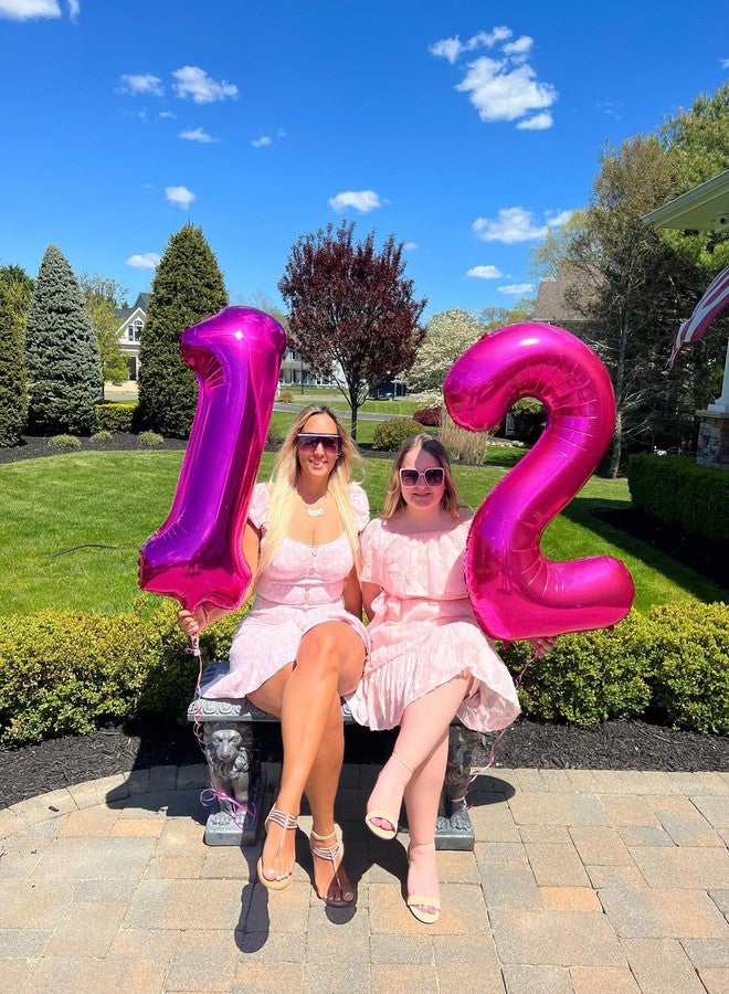 IWERP 40 Inch Hot Pink 1 Balloon for First Birthday, 1st Number Balloons Birthday Decorations for Girl Kids Toddler Baby, One Giant Number 1 Balloon - Image 3
