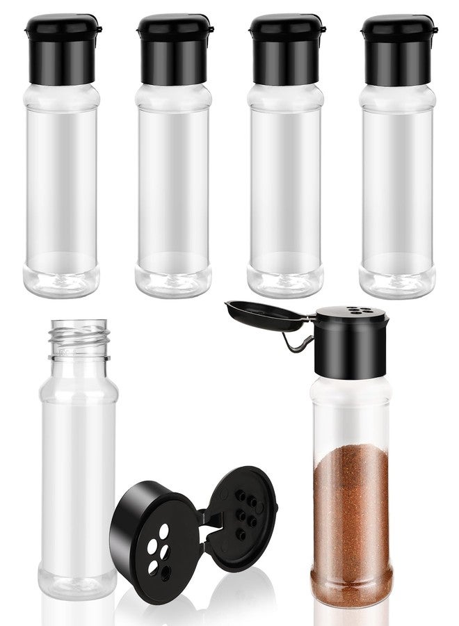 BOHUIZ 6 Pack 3 Oz Spice Jars with Shaker Lids, Plastic Clear Seasoning Containers Round Empty Spice Bottles Seasoning Bottles for Storing Spice, Peppers, and Salt - Image 1