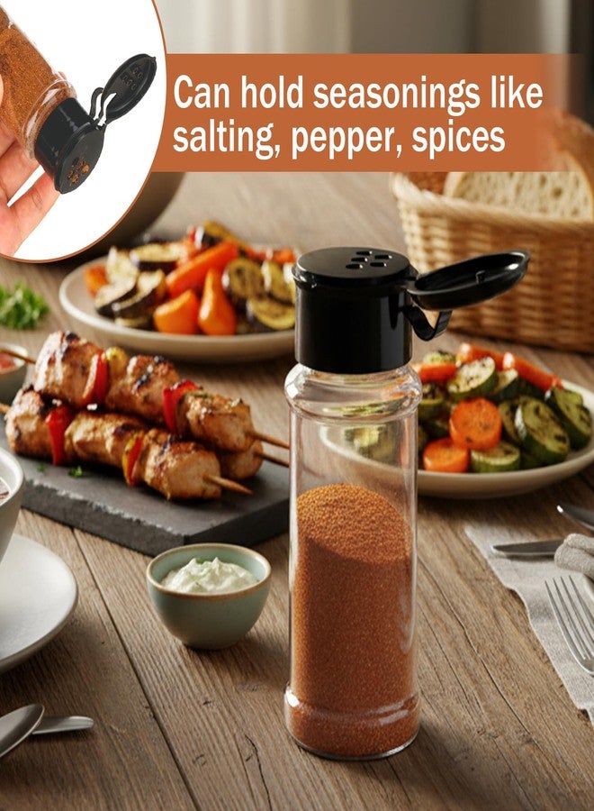 BOHUIZ 6 Pack 3 Oz Spice Jars with Shaker Lids, Plastic Clear Seasoning Containers Round Empty Spice Bottles Seasoning Bottles for Storing Spice, Peppers, and Salt - Image 4
