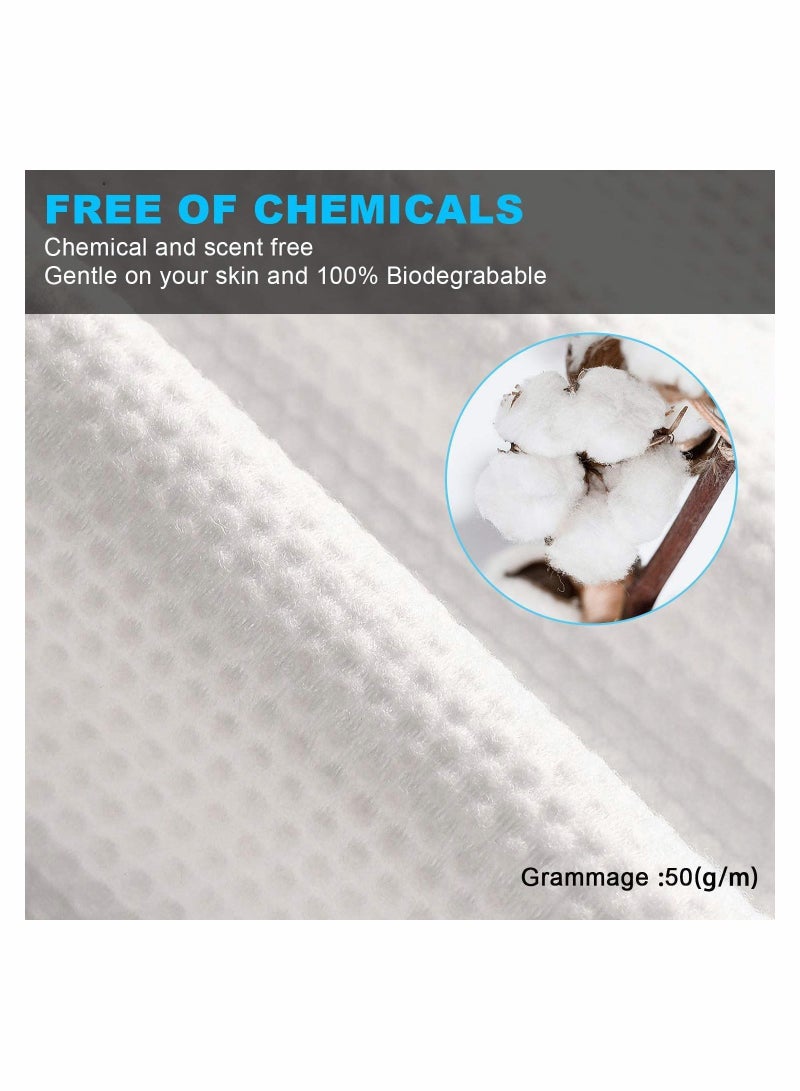 100 قطعة من مناديل الوجه المضغوطة الصغيرة، مناديل قطنية مضغوطة سريعة الاستخدام، مثالية للسفر والتخييم والمشي الرياضي وصالونات التجميل والمنزل. - Image 5