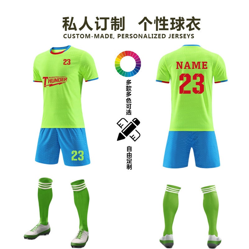 Summer Football Clothes Suit Men'S Competition Training Team Clothes Children'S Adult Sports Suit Short Sleeve Jersey Football - Image 4