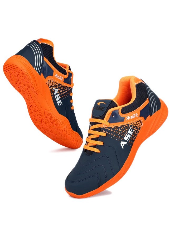 ASE 2.0 Badminton Shoes|Ideal for Badminton, Table Tennis, Volleyball 11UK Orange, (Attack_Orange_11) - pzsku/Z7617583B75DF2C2F17B9Z/45/_/1740982645/e8711550-3394-4222-a694-7e0c62026c2b