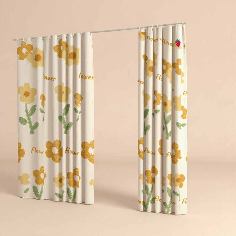 Blackout Curtain Cactus Succulent Print 1.0W x 2.25H For Kids Nursery Room - Image 2