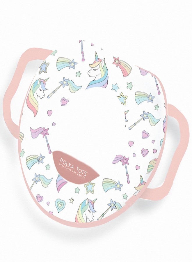 POLKA TOTS Plastic Unicorn Design Pink Potty Seat With Handle For Extra Comfort, Suitable For Potty Training Of Babies, Kids & Toddlers - Image 1
