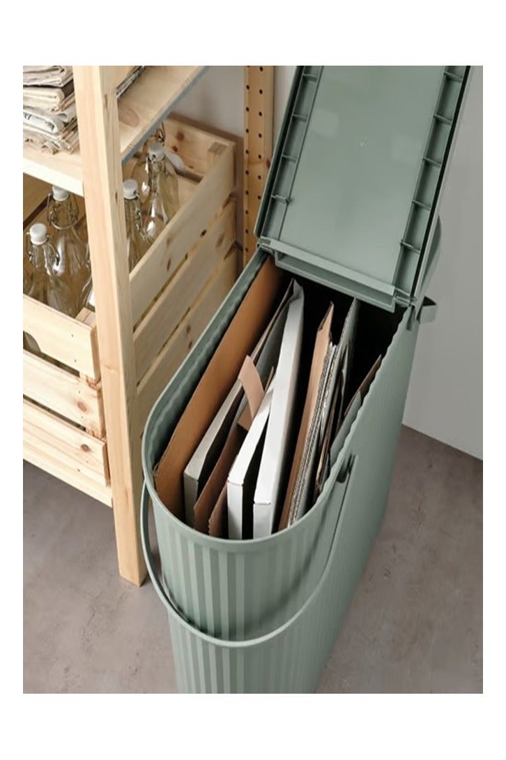 Container with lid, gray-green, 48 liters  - Image 2
