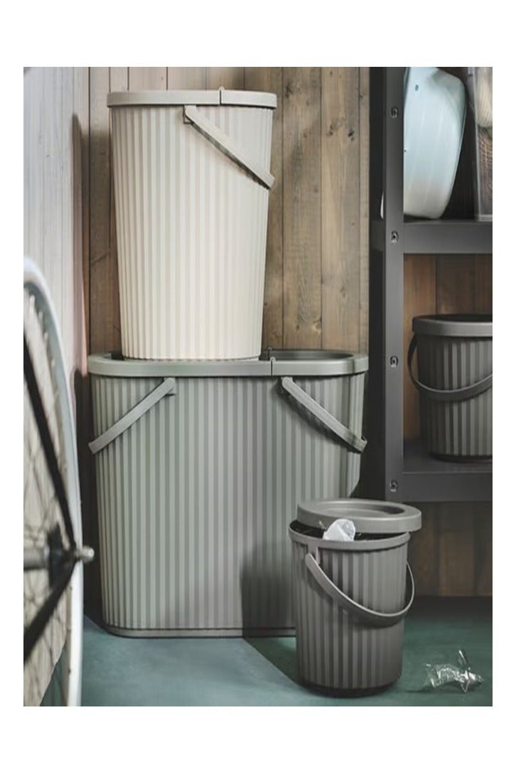 Container with lid, gray-green, 48 liters  - Image 5