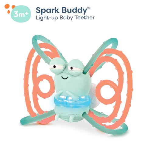 B. toys – Sensory Teether – Glowing Firefly Toy – Light – up Baby Toys – Interactive Teething Toy for Babies – 3+ Years Months – Spark Buddy - Image 4