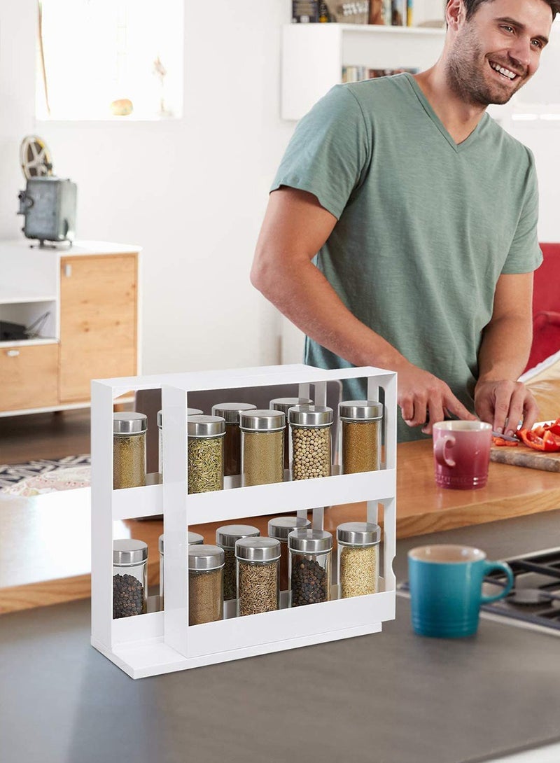 Spice Rack 2 Packs - Durable Pull Out Spice Racks for Kitchen Cabinet, Easy-to-Install Spice Cabinet Organizers, Slide Out Spice Racks  - Image 2