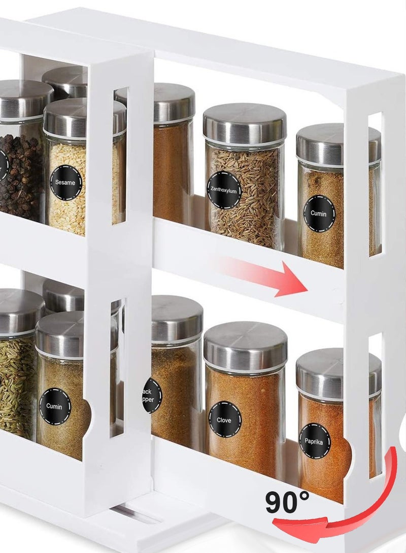 Spice Rack 2 Packs - Durable Pull Out Spice Racks for Kitchen Cabinet, Easy-to-Install Spice Cabinet Organizers, Slide Out Spice Racks  - Image 3