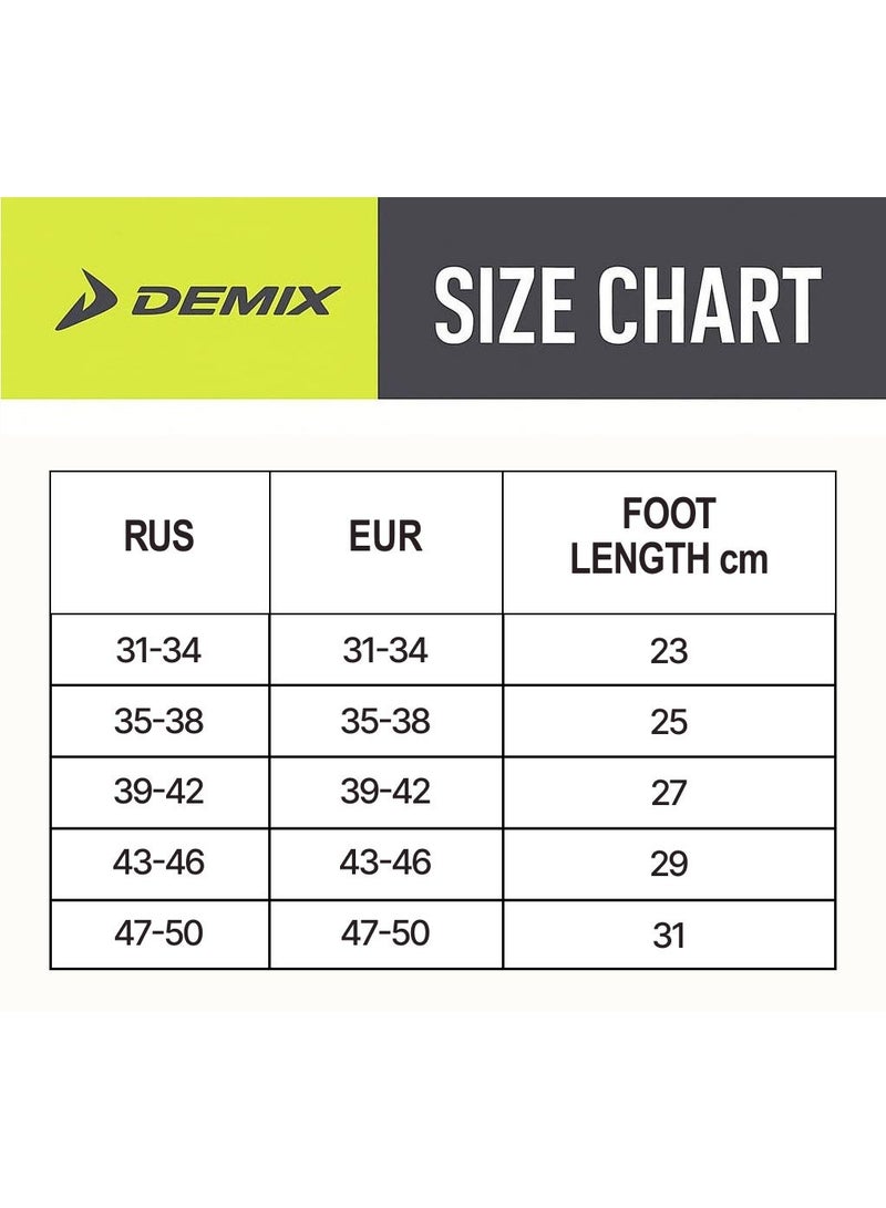 Demix Sports Socks (2 Pairs), Black, Unisex, Quick-Drying, Comfortable & Durable, Ideal for Fitness & Training - Image 3