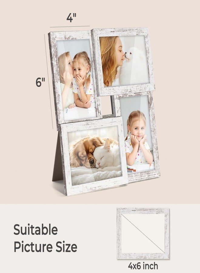 TWING 4x6 Picture Frames Collage, Rustic Family Collage Picture Frames Wall Decor, Ideal Gift for Valentine's Day/Mother's Day, Wall Hanging or Tabletop, - Image 2