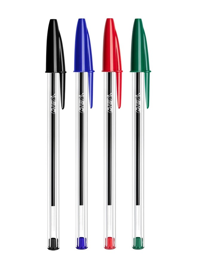 BIC Cristal Original Assorted Colors Ballpoint Pens Medium Point (1.0 Mm) Pack Of 4 - Image 2