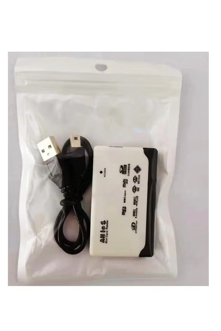 Memory Card Reader Mini 6-IN-1 USB 2.0 High Speed For TF SD MS M2 XD CF - Image 1