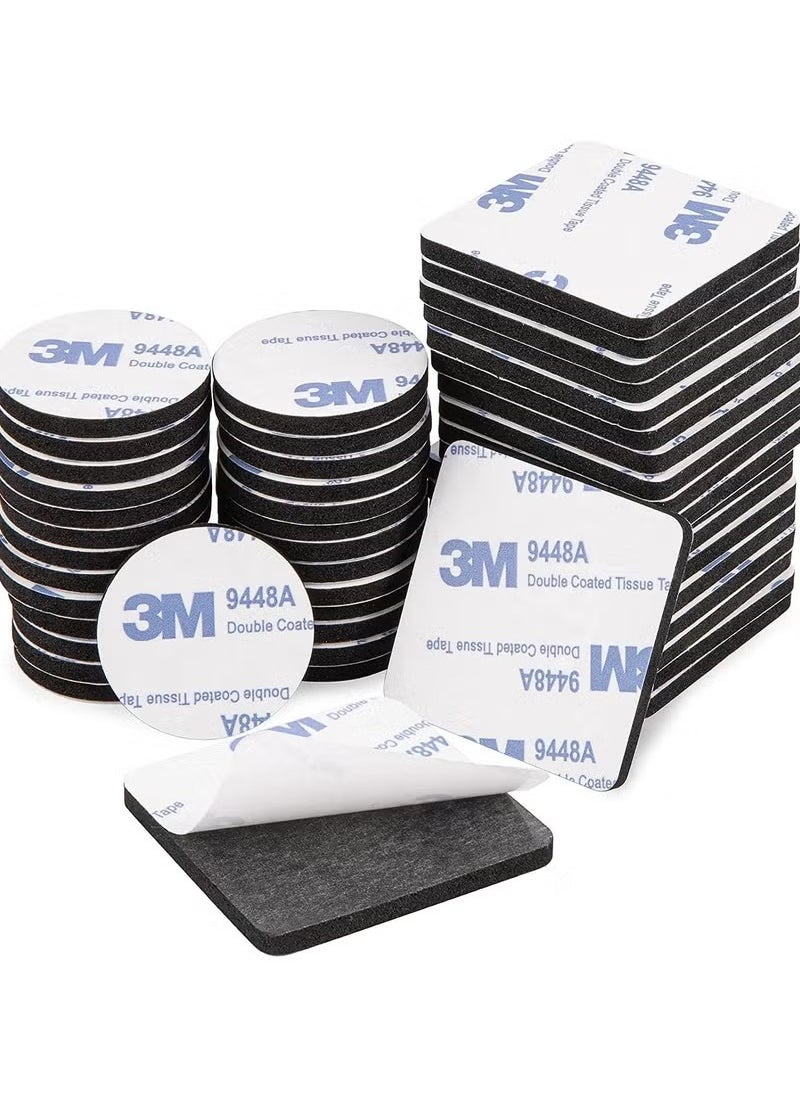 3M 50 Pcs Heavy Duty Double Sided Strong Adhesive Foam Pad Tape for Holding Picture, Light, Hooks, Square & Round  - Image 1