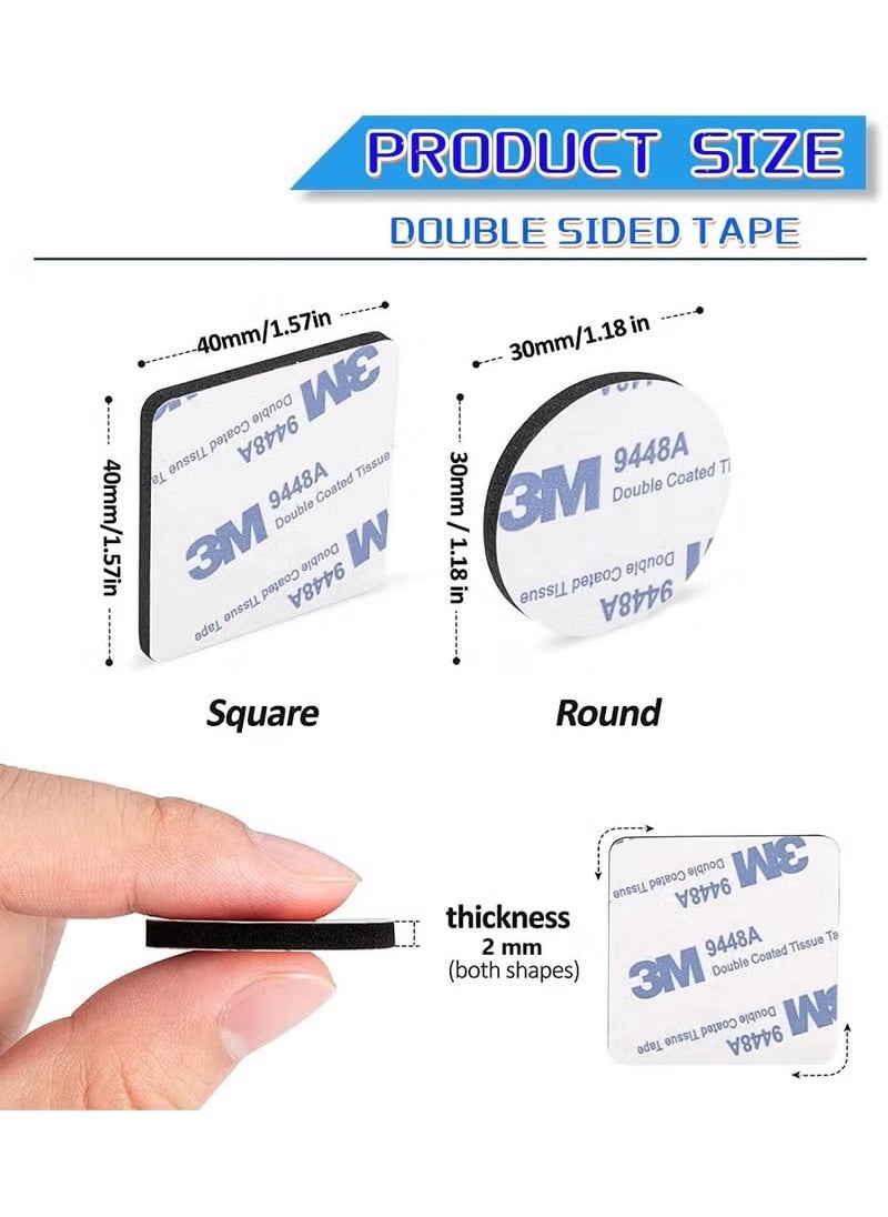 3M 50 Pcs Heavy Duty Double Sided Strong Adhesive Foam Pad Tape for Holding Picture, Light, Hooks, Square & Round  - Image 2