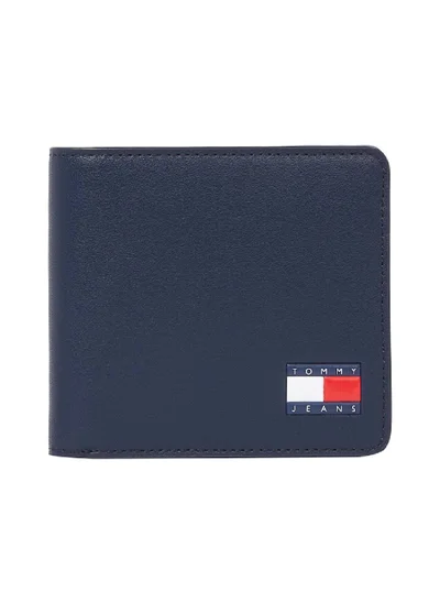 TOMMY JEANS Men's Heritage Slim Wallet - Leather, Blue