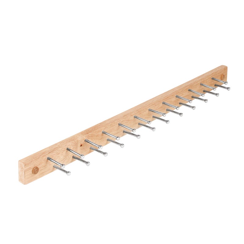 Spectrum Diversified Wooden Closet Wall Mount Storage Rack 24Peg Tie  Belt Organizer Scarf  Jewelry Rack WallMounted Tie Rack  Closet Organizer