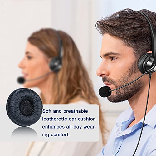 Callez وسائد أذن لاستبدال سماعات رأس بلانترونيكس متوافقة مع بلانترونيكس HW251N HW261N HW510 HW520 بلاك واير C320 3210 3220 3320 جابرا بيز 1500 GN2000 PRO 920 9450 سماعات الرأس (4 عبوات) - Image 4