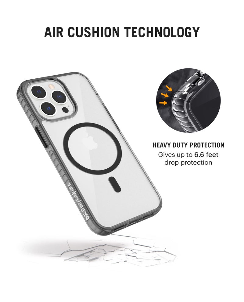 DailyObjects Polycarbonate Case for iPhone 15 Pro Max Compatible with Mag-Safe Wireless Charging,Stride 2.0 Slim Shockproof Back Cover with Inner Magnetic Ring,Black - Image 5
