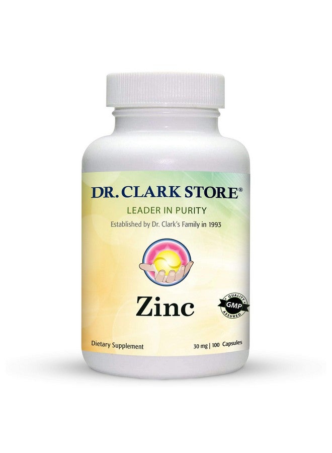 Dr Clark Store Dr Clark ZThyroid Support Immune System Support Chelated zinc Enhanced Absorption Blood Sugar Regulation Growth enzymatic antioxidant inc Bisclycinate, 30mg, 100 Gelatin Capsules - Image 1