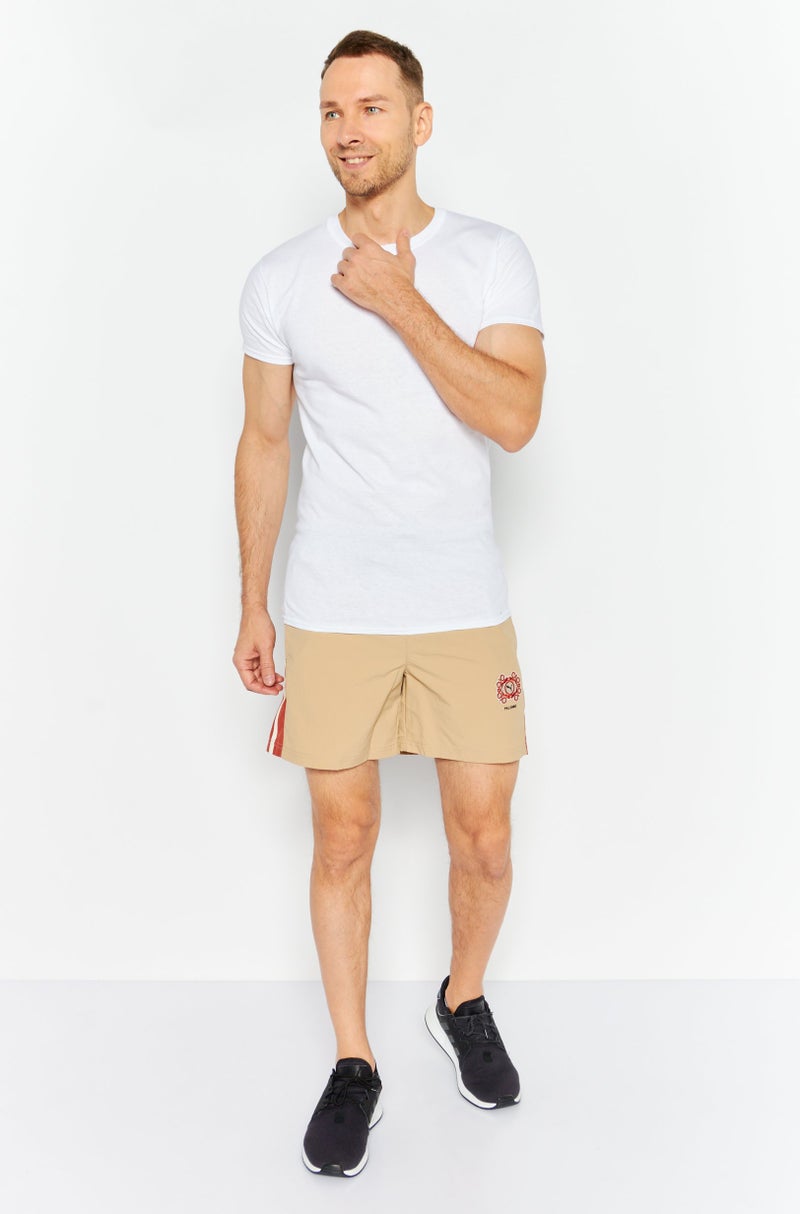 PUMA شورت تدريب برباط خصر بتصميم رياضي للرجال من بومة x بالومو، تان - Image 2