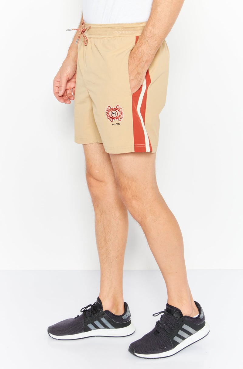 PUMA شورت تدريب برباط خصر بتصميم رياضي للرجال من بومة x بالومو، تان - Image 4