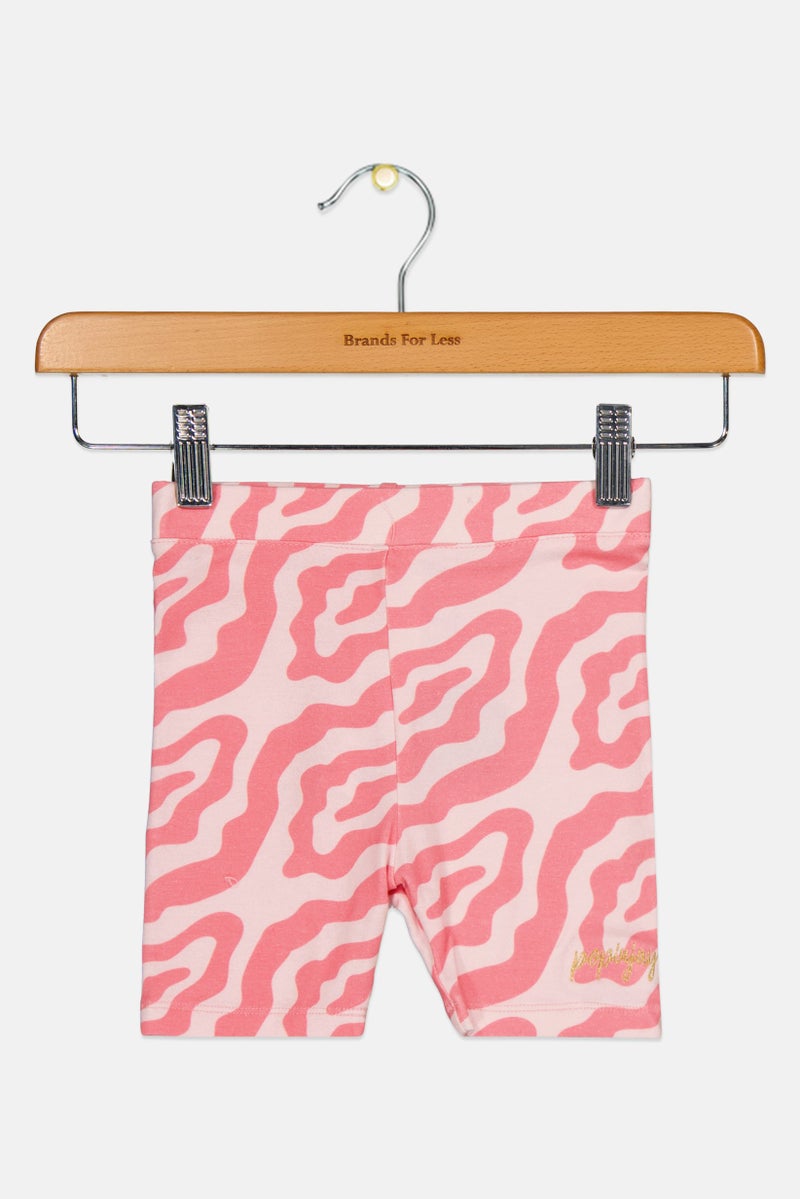 Hey Popinjay Toddlers Girl Abstract Leggings, Pink - Image 1