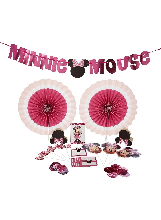 amscan Minnie Mouse Decoration Kit | Buffet Table | 23 Pcs - Image 1