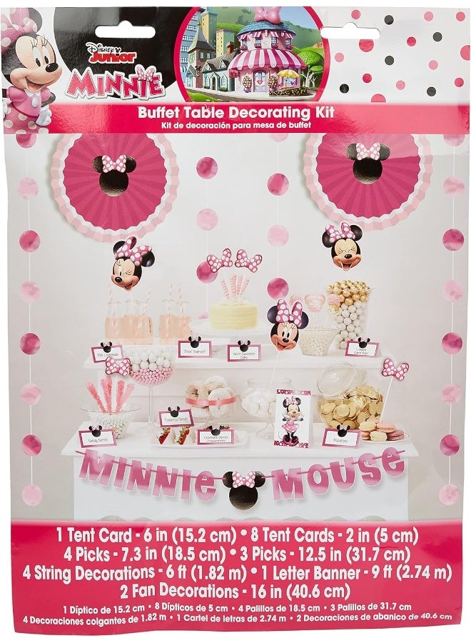 amscan Minnie Mouse Decoration Kit | Buffet Table | 23 Pcs - Image 2