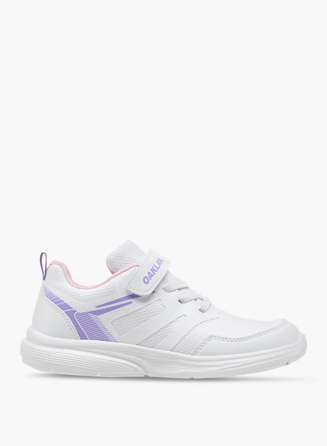 Oaklan by Shoexpress Girls Panelled Sports Shoes with Hook and Loop Closure  - Image 3