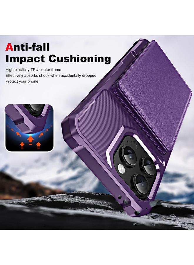 S-TOP Case For iPhone 16 Pro Horizontal Flip Card Bag Holder Leather Phone Case - Image 5
