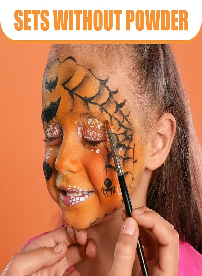 BOBISUKA Orange Face Body Paint, Water Based Face Painting for Art Theater Halloween Party Cosplay Clown SFX Makeup for Women Adults, Non-Toxic Washable - Image 5