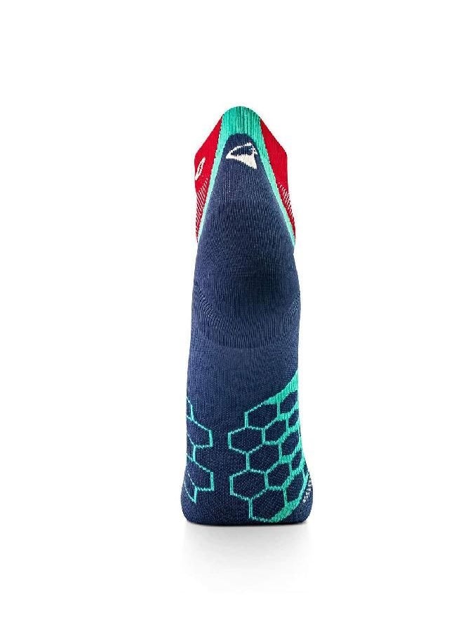 Thirty48 Thirty48 Performance Compression Low Cut Running Socks for Men and Women | More Compression Where Needed ([3 Pair] Red/Blue, Medium - Women 7-8.5 // Men 8-9.5)  - Image 2