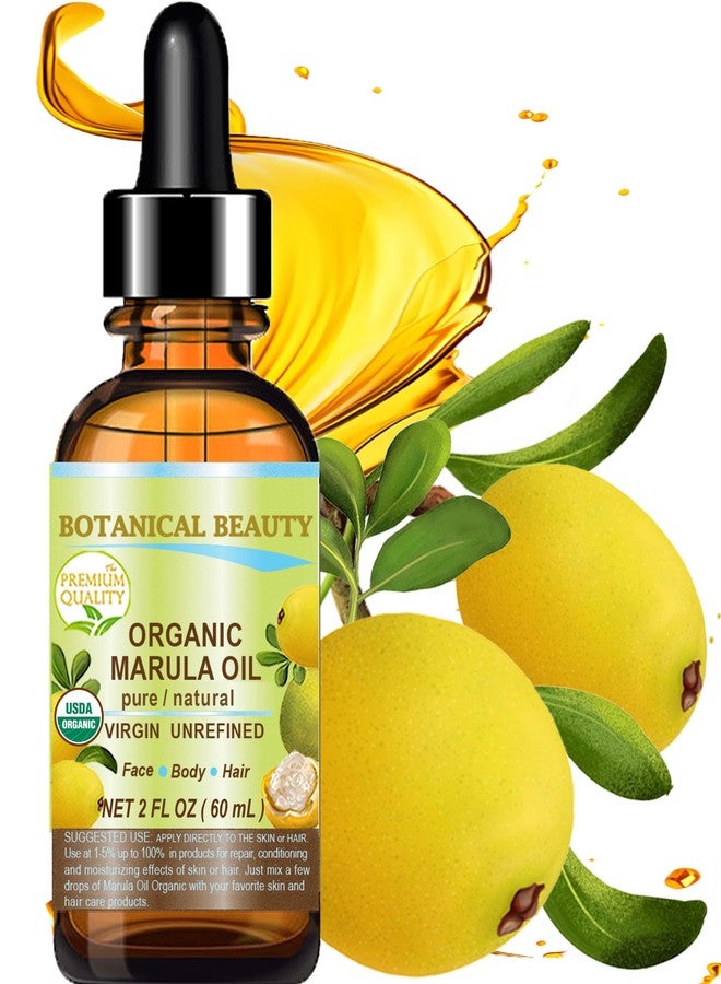 Botanical Beauty Organic MARULA OIL WILD GROWTH 100% Pure Natural Virgin, Unrefined Cold-Pressed Moisturizer for FACE, DRY SKIN, BODY, DAMAGED HAIR, NAILS, Anti-Aging (2 Fl Oz) - Image 1