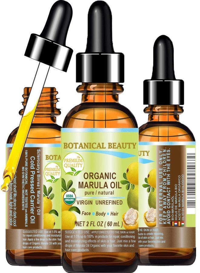 Botanical Beauty Organic MARULA OIL WILD GROWTH 100% Pure Natural Virgin, Unrefined Cold-Pressed Moisturizer for FACE, DRY SKIN, BODY, DAMAGED HAIR, NAILS, Anti-Aging (2 Fl Oz) - Image 2