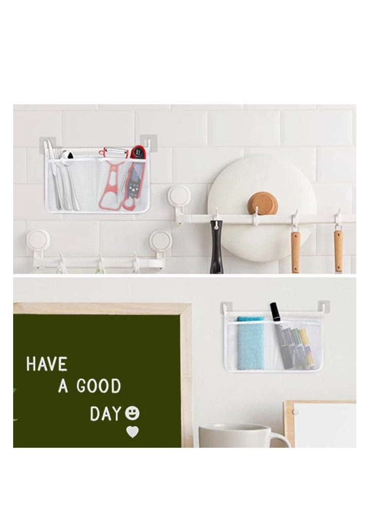 SYOSI (3 Pack) Refrigerator Door Organizer Mesh Bags Set,Fridge Door Organizer, Fridge Storage Container Used for Kitchen, Refrigerator Door,Bag Storage Organizer for Small Objects, WHITE  - Image 3
