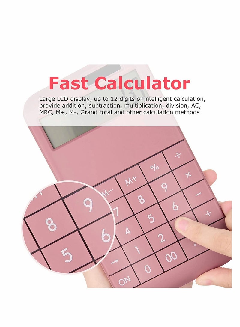 KASTWAVE Basic Standard Calculator EC02CL-PN for Business, School & Office Use, Electric Digital Smart Calculator - Pink - Image 3
