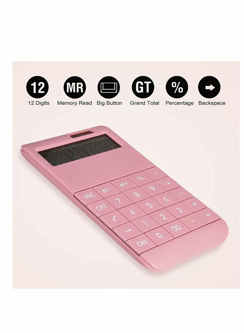 KASTWAVE Basic Standard Calculator EC02CL-PN for Business, School & Office Use, Electric Digital Smart Calculator - Pink - Image 2