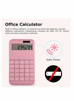 KASTWAVE Basic Standard Calculator EC02CL-PN for Business, School & Office Use, Electric Digital Smart Calculator - Pink  - Image 4