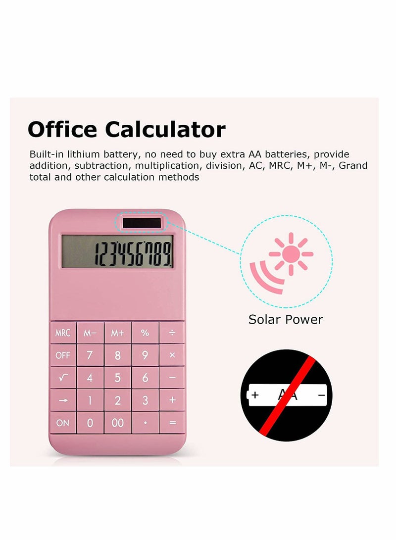 KASTWAVE Basic Standard Calculator EC02CL-PN for Business, School & Office Use, Electric Digital Smart Calculator - Pink - Image 4