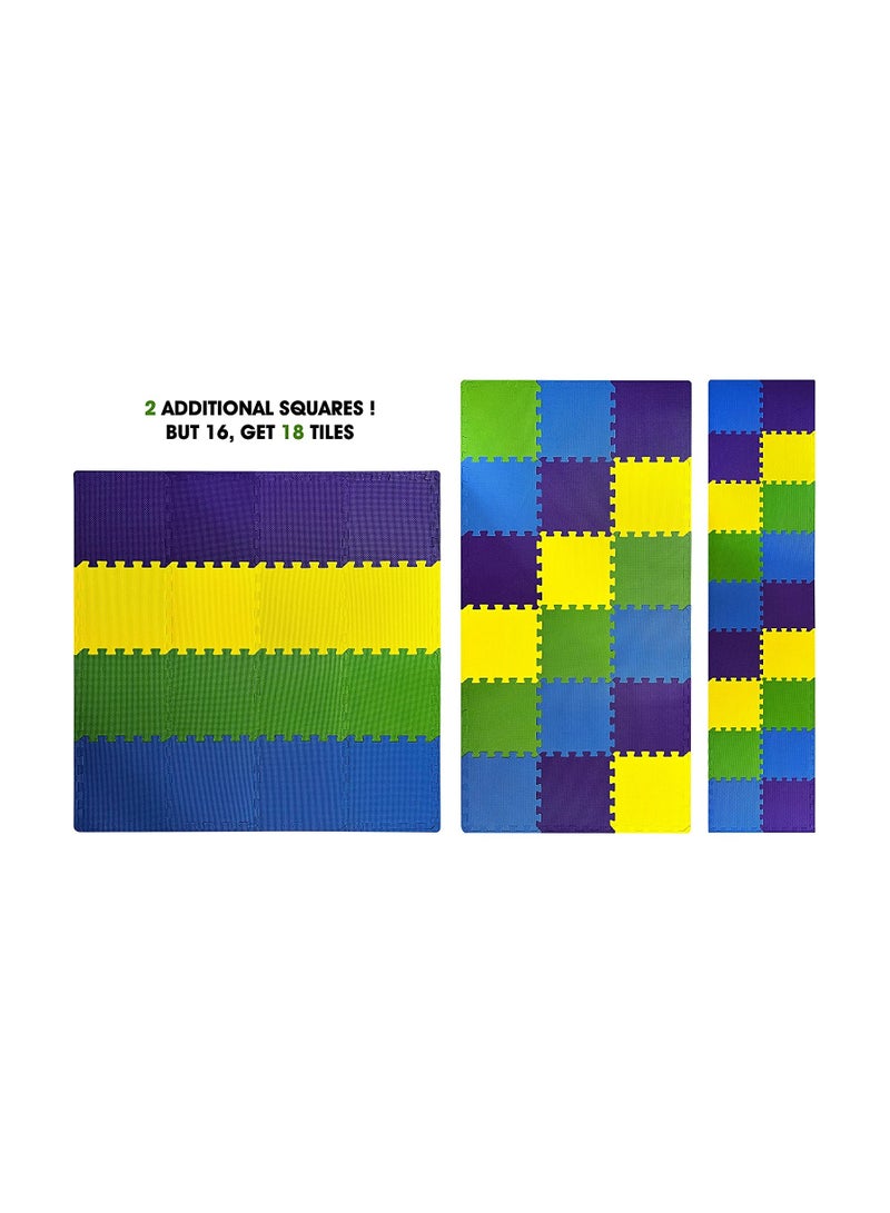 Cool Baby COOLBABY Soft Non-Toxic Baby Play Mat , Toddler Playmat , Colorful Jigsaw Puzzle PlayMat | (16PCS) - Image 4