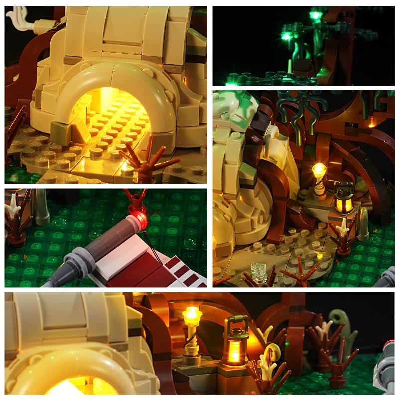 YEABRICKS LED Light Kit for Lego - Star Wars Dagobah Jedi Training Diorama Building Blocks Model, LED Light Set Compatible with 75330(Lego Set NOT Included) - Image 4